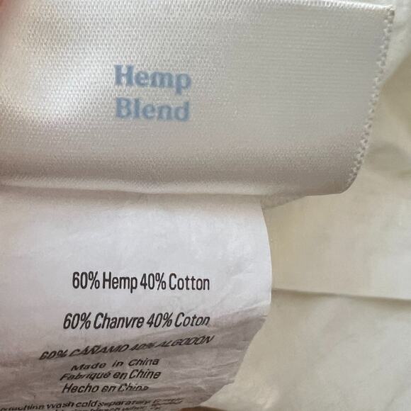 Nestwell Shower Curtain 97 x 67.5" Hemp Cotton Blend Cream Solid - Picture 6 of 9